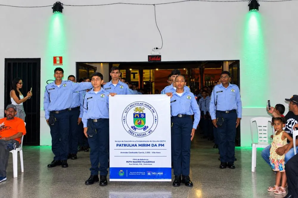 Três Lagoas:“Lágrimas de emoção e sorrisos de orgulho marcam formatura da Patrulha Mirim”