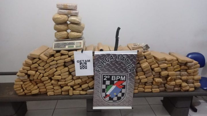 Polícia Militar apreende quase 250 quilos de maconha e skank em Três Lagoas