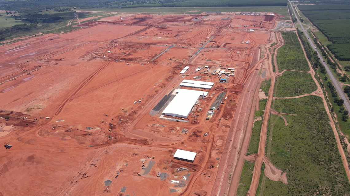 Suzano compartilha avanço das obras da nova fábrica em Ribas do Rio Pardo (MS)