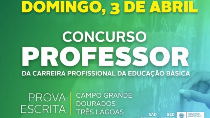 Prova escrita para 722 vagas do Concurso Público para professores da REE acontece neste domingo (03)