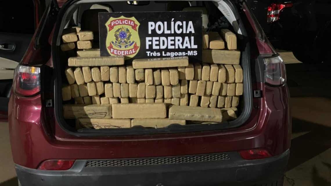 Polícia Federal apreende veículo com mais de 700 quilos de maconha em Três Lagoas; Uma pessoa é presa em flagrante