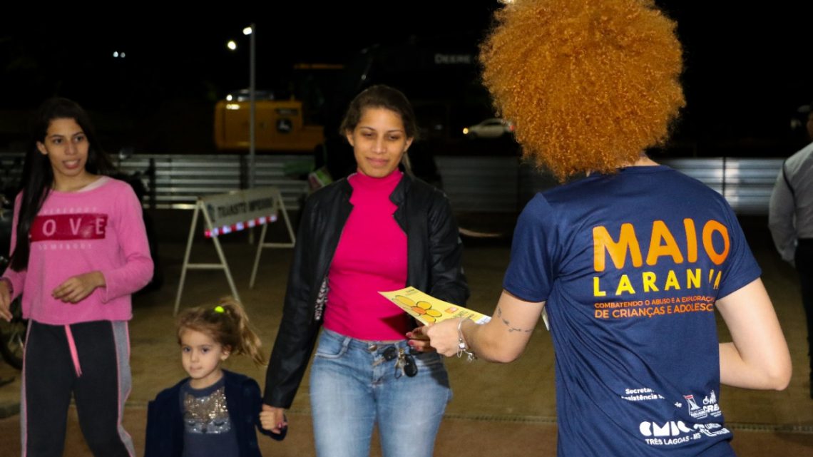 MAIO LARANJA – SMAS realiza panfletagem para orienta sobre de Combate ao Abuso e Exploração Sexual de Crianças e Adolescentes em Três Lagoas