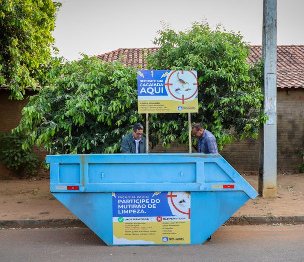 MUTIRÃO DA LIMPEZA: Caçambas vão permanecer nos bairros Jardim Rodrigues e Violetas na próxima semana em TL