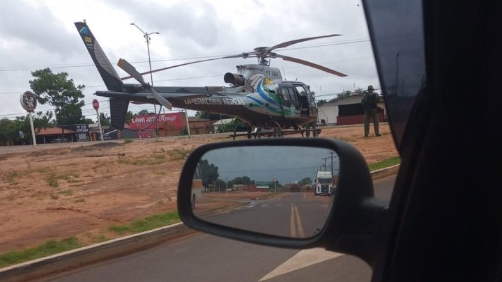 Com o uso de helicóptero, polícia deflagra megaoperação em Água Clara