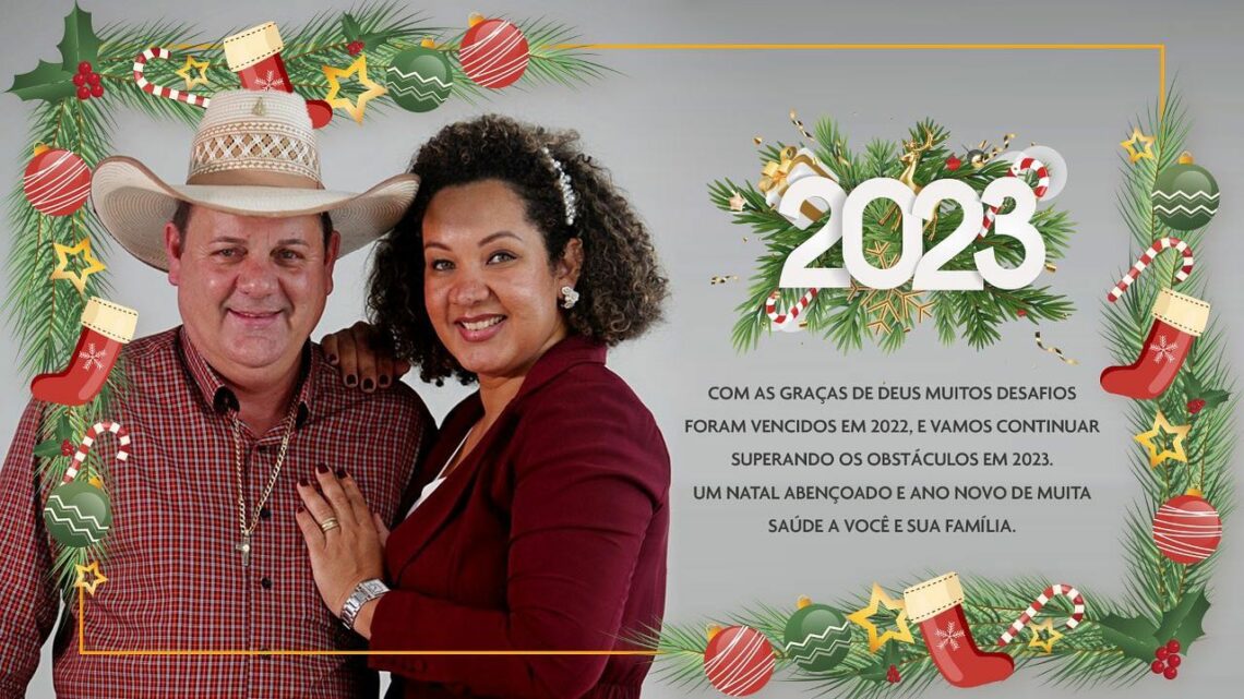 Prefeito de Três Lagoas Angelo Guerreiro e Primeira-Dama Leide Dayane desejam a todos Feliz Natal e Ano Novo