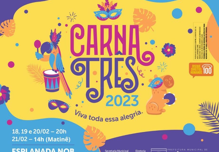 Prefeitura divulga programação oficial do Carnaval 2023 em Três Lagoas