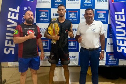 Três-lagoense conquista cinturão de ouro em Open de kickboxing em São Paulo