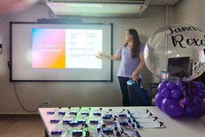 SMS realiza palestra sobre Janeiro Roxo, mês de conscientização da hanseníase no SENAC em Três Lagoas