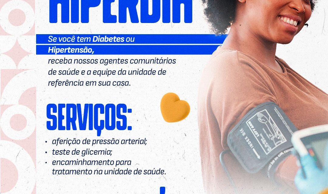 Prefeitura reforça importância do controle da hipertensão e da diabetes e pede colaboração da população em Água Clara