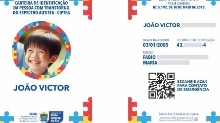 Vale em todo o MS: Carteirinha do Autista substitui laudo médico para desconto no IPVA em Mato Grosso do Sul
